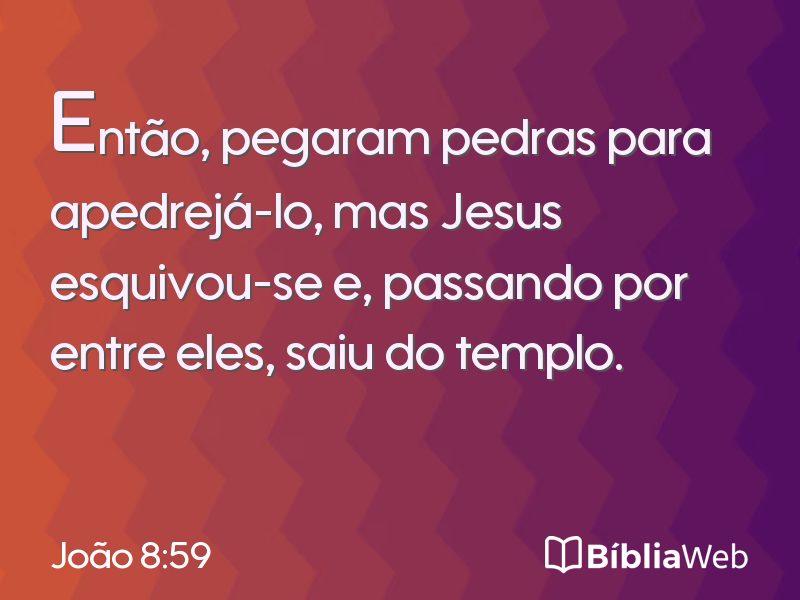 João 8:59 em imagem para compartilhar