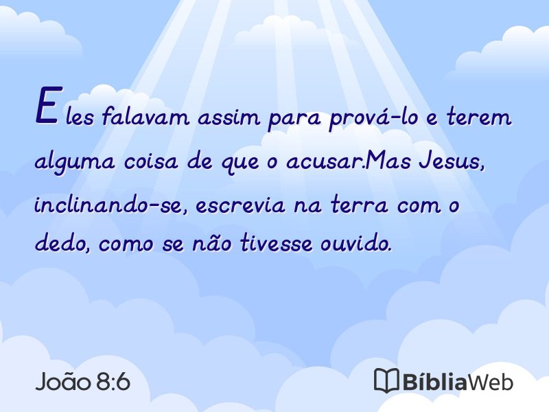 João 8:6 em imagem para compartilhar