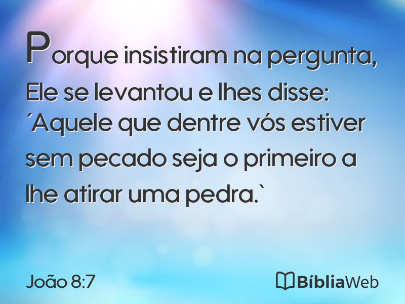 João 8:7 em imagem para compartilhar