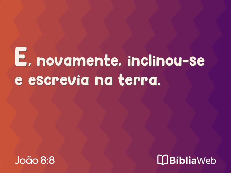 João 8:8 em imagem para compartilhar