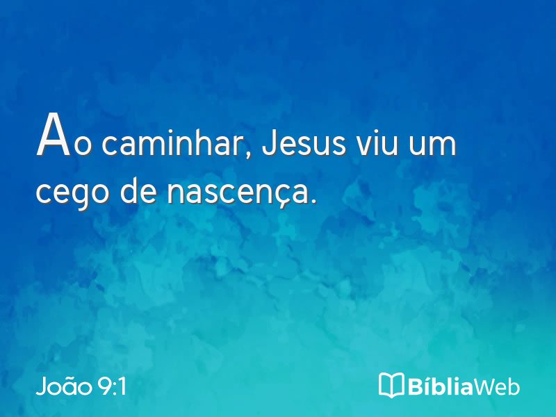 João 9:1 em imagem para compartilhar