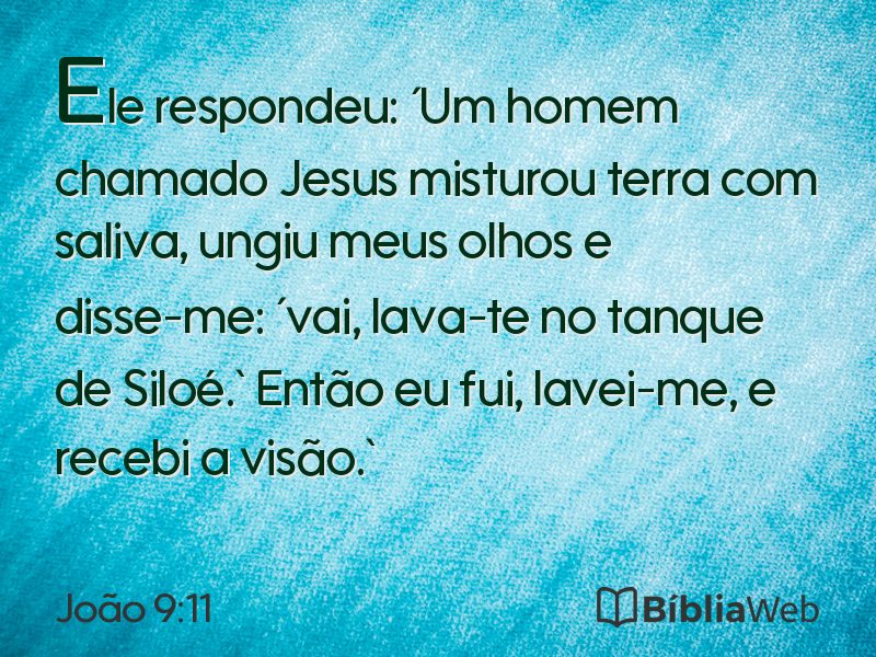 João 9:11 em imagem para compartilhar