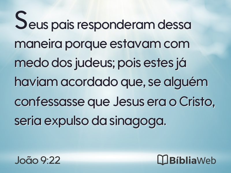 João 9:22 em imagem para compartilhar
