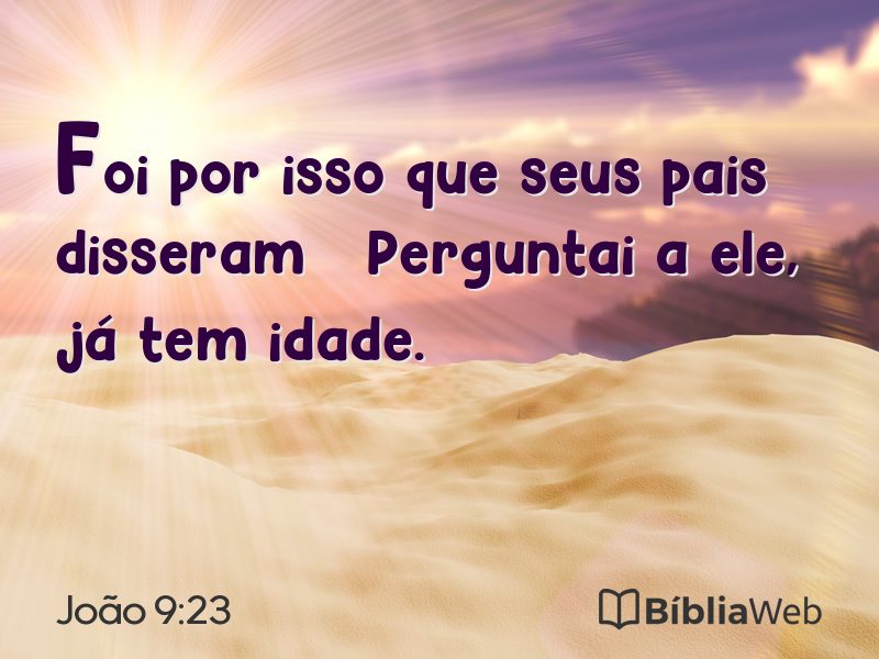 João 9:23 em imagem para compartilhar