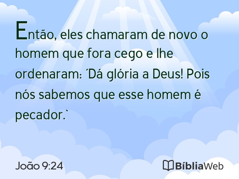 João 9:24 em imagem para compartilhar