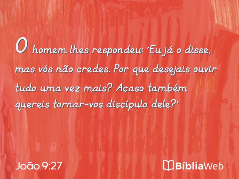 João 9:27 em imagem para compartilhar
