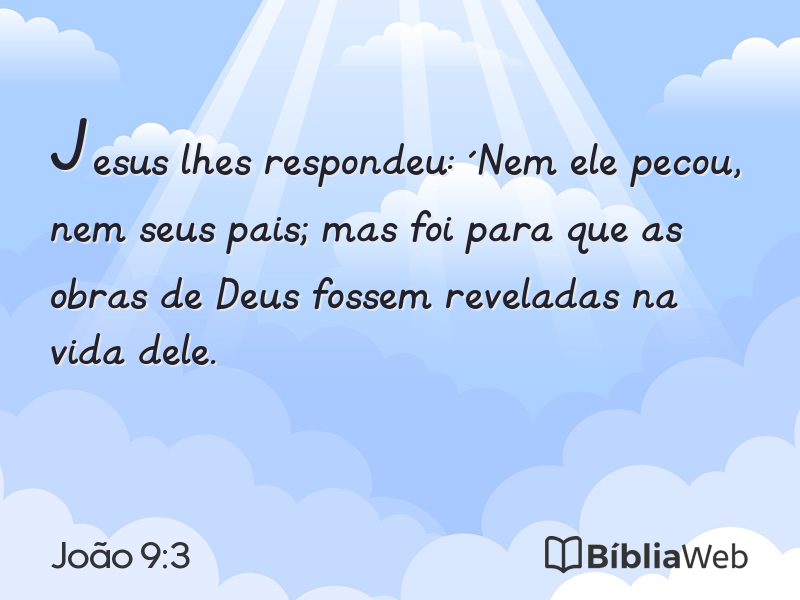 João 9:3 em imagem para compartilhar