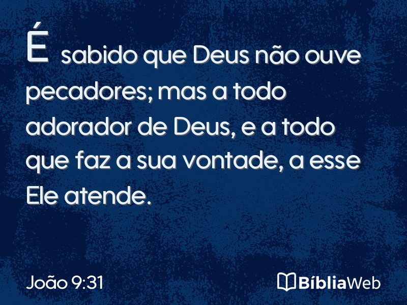 João 9:31 em imagem para compartilhar