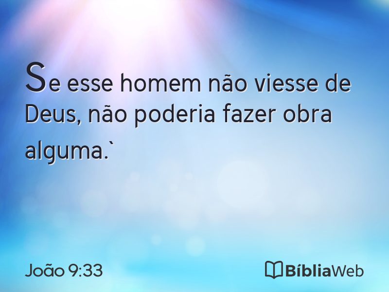 João 9:33 em imagem para compartilhar