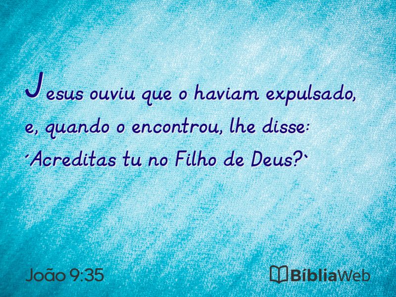 João 9:35 em imagem para compartilhar