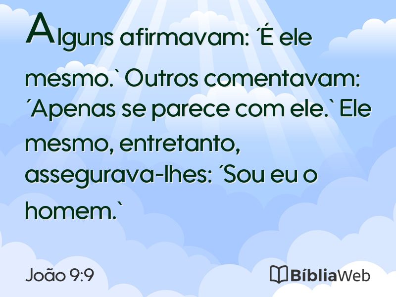 João 9:9 em imagem para compartilhar