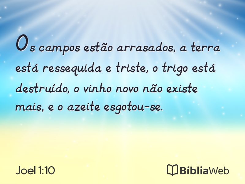 Joel 1:10 em imagem para compartilhar