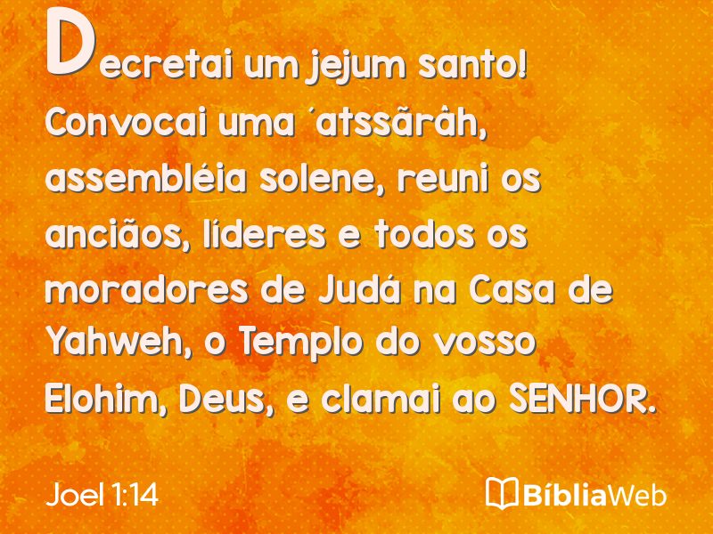Joel 1:14 em imagem para compartilhar