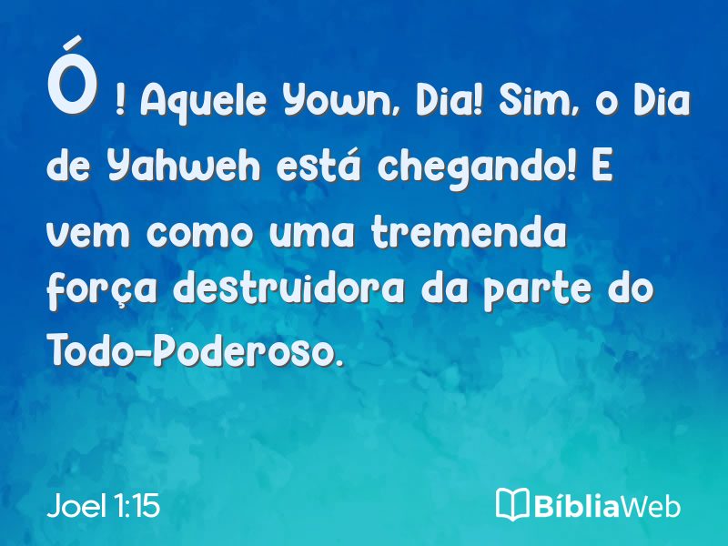 Joel 1:15 em imagem para compartilhar