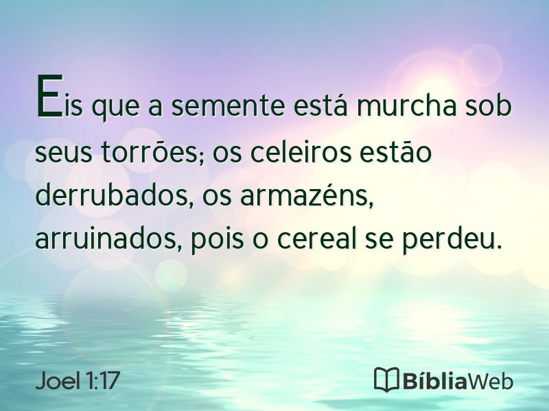 Joel 1:17 em imagem para compartilhar