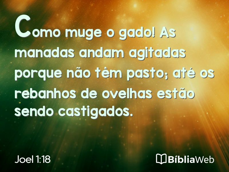 Joel 1:18 em imagem para compartilhar