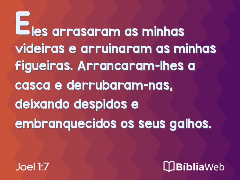 Joel 1:7 em imagem para compartilhar