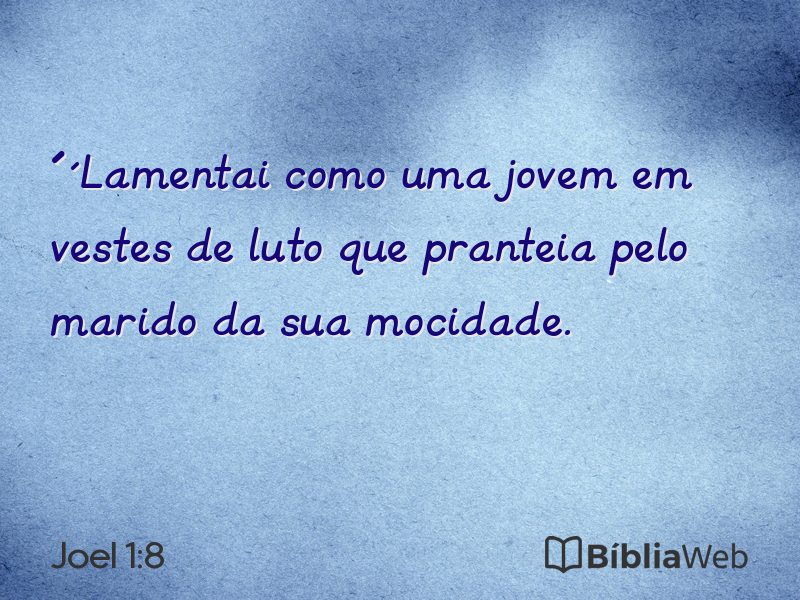Joel 1:8 em imagem para compartilhar