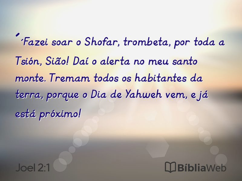 Joel 2:1 em imagem para compartilhar