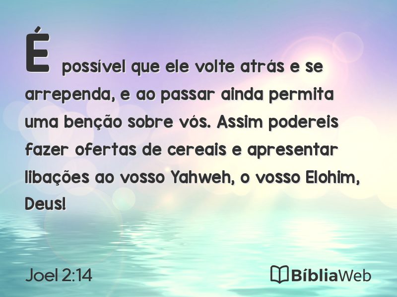 Joel 2:14 em imagem para compartilhar