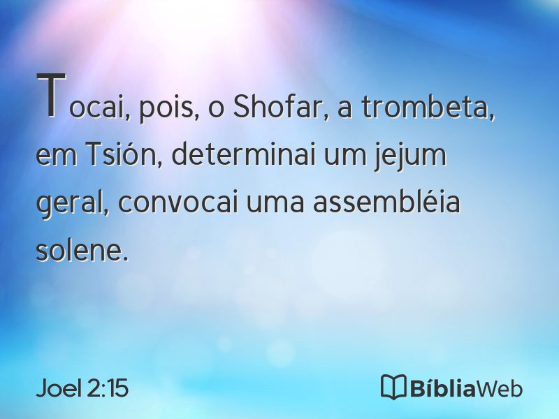 Joel 2:15 em imagem para compartilhar