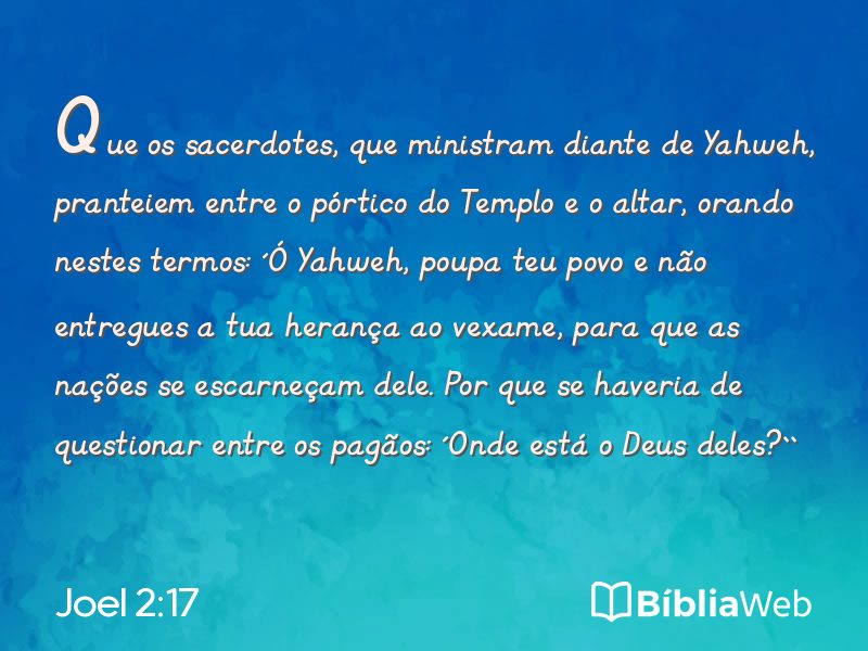 Joel 2:17 em imagem para compartilhar