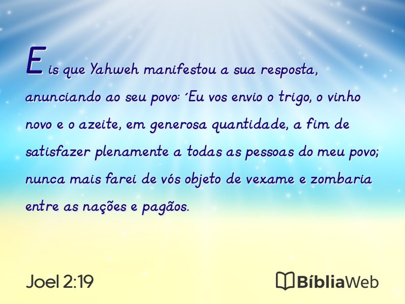 Joel 2:19 em imagem para compartilhar