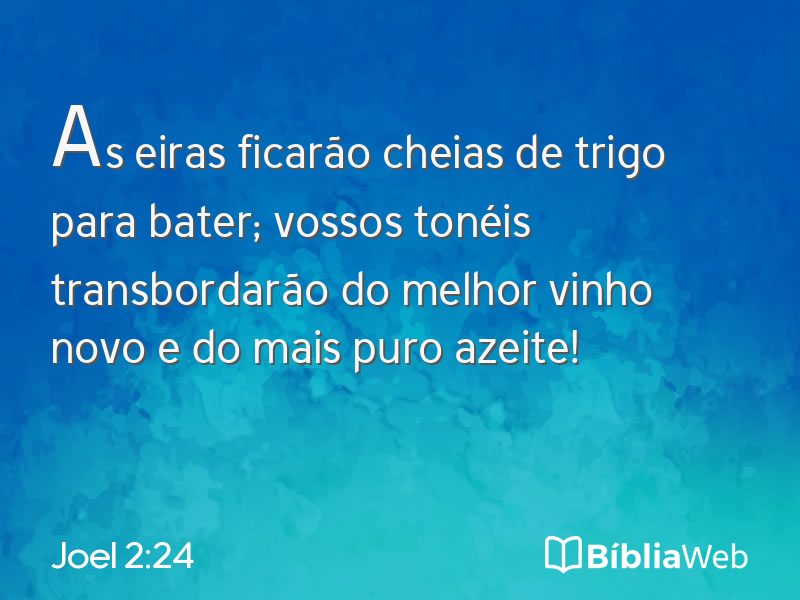 Joel 2:24 em imagem para compartilhar