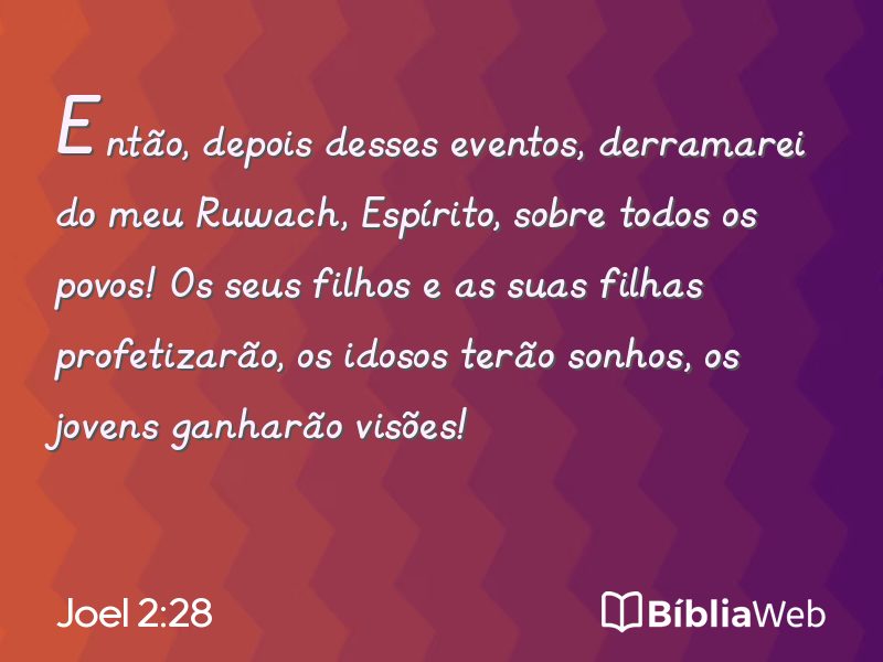 Joel 2:28 em imagem para compartilhar