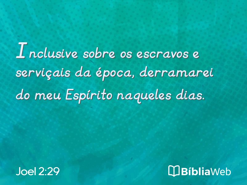 Joel 2:29 em imagem para compartilhar