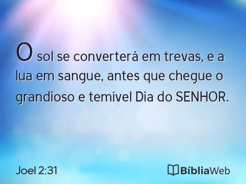 Joel 2:31 em imagem para compartilhar