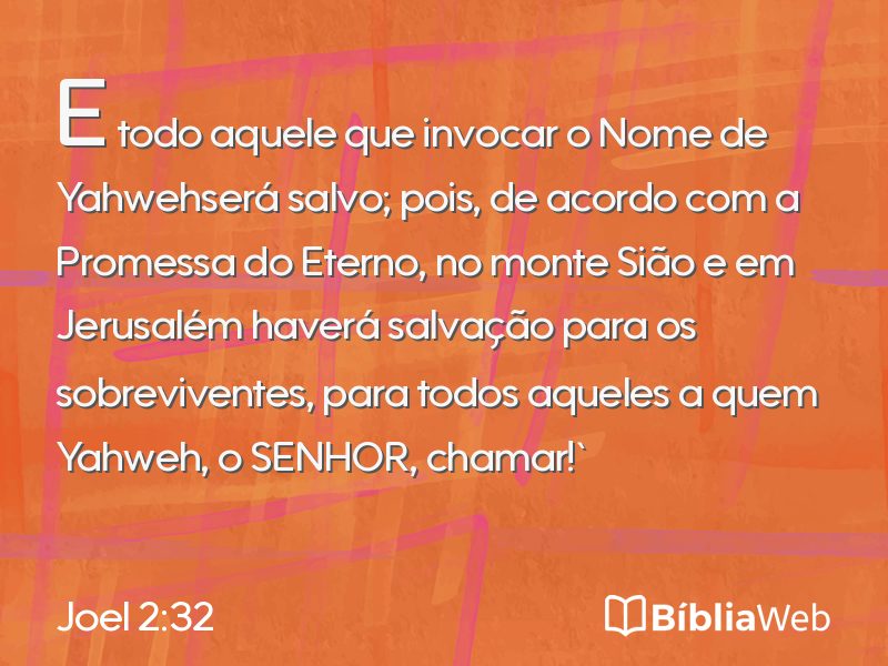 Joel 2:32 em imagem para compartilhar