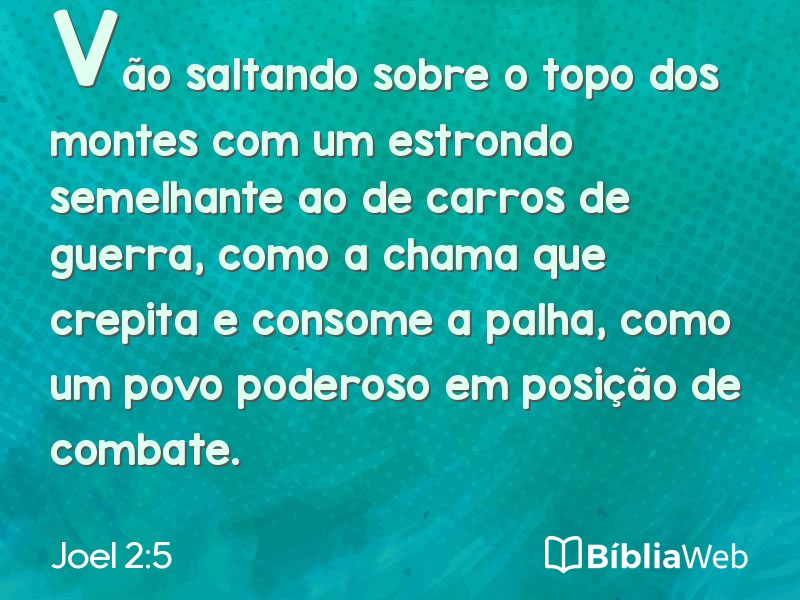 Joel 2:5 em imagem para compartilhar