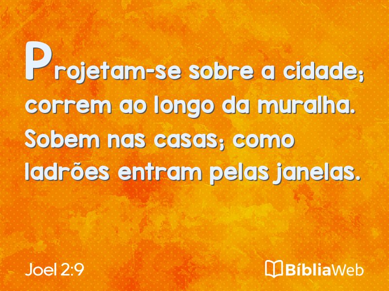 Joel 2:9 em imagem para compartilhar
