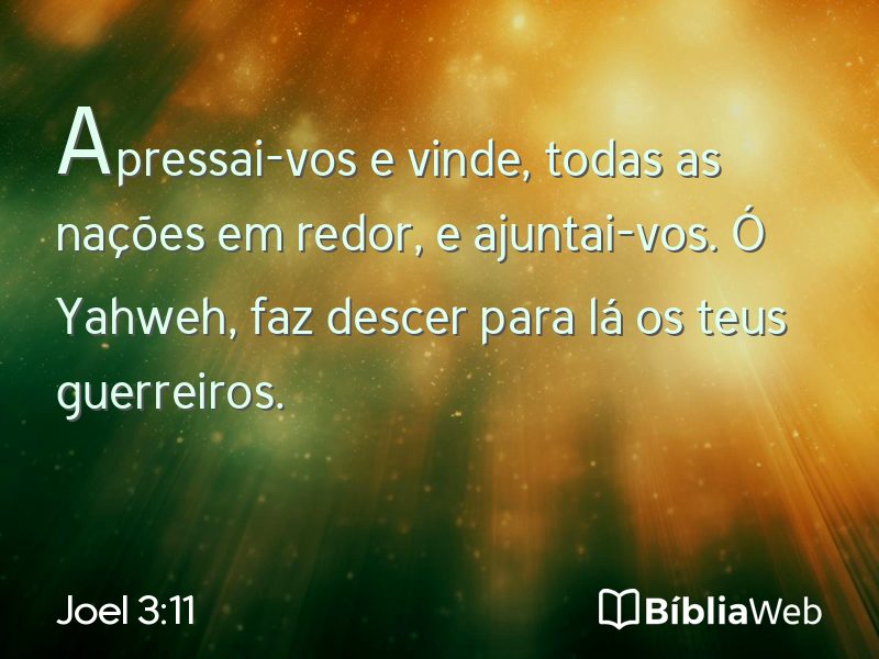 Joel 3:11 em imagem para compartilhar