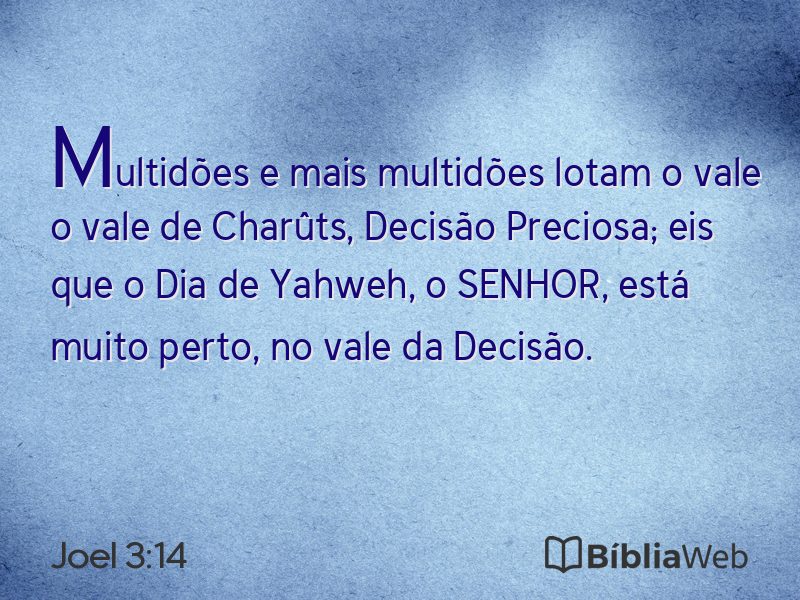Joel 3:14 em imagem para compartilhar