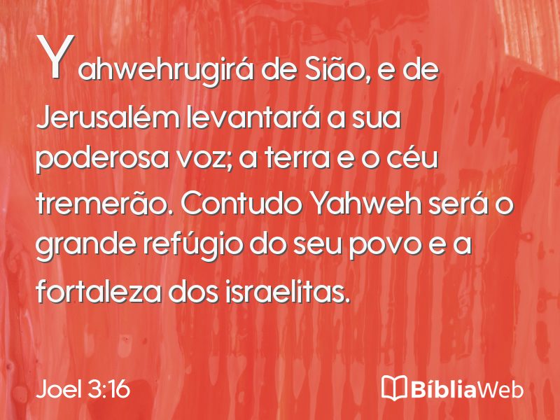 Joel 3:16 em imagem para compartilhar