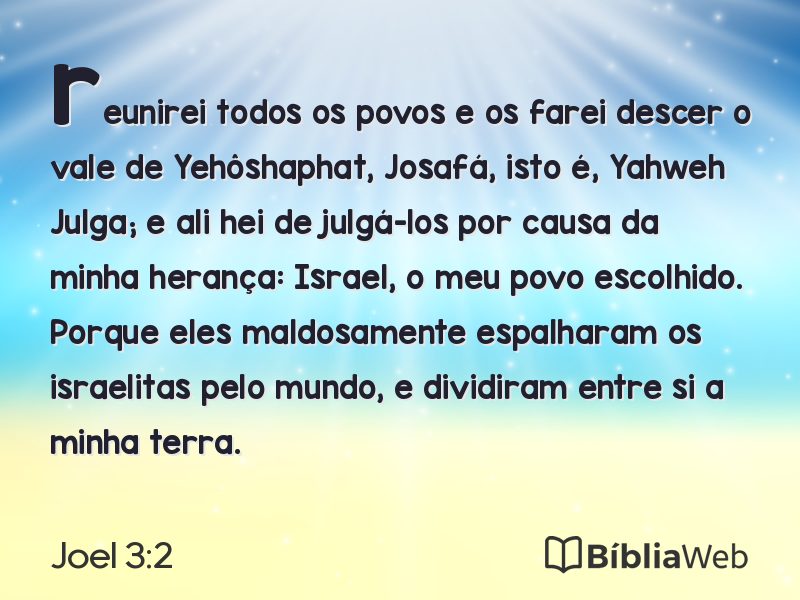 Joel 3:2 em imagem para compartilhar
