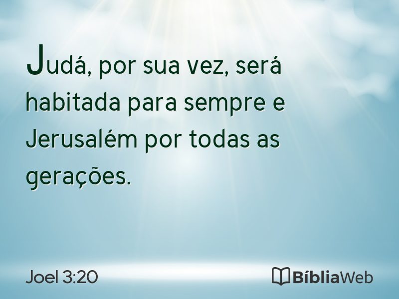 Joel 3:20 em imagem para compartilhar