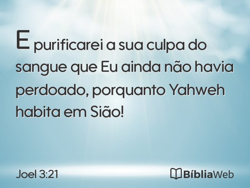 Joel 3:21 em imagem para compartilhar