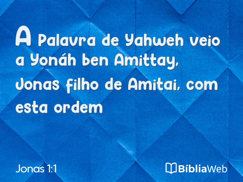 Jonas 1:1 em imagem para compartilhar