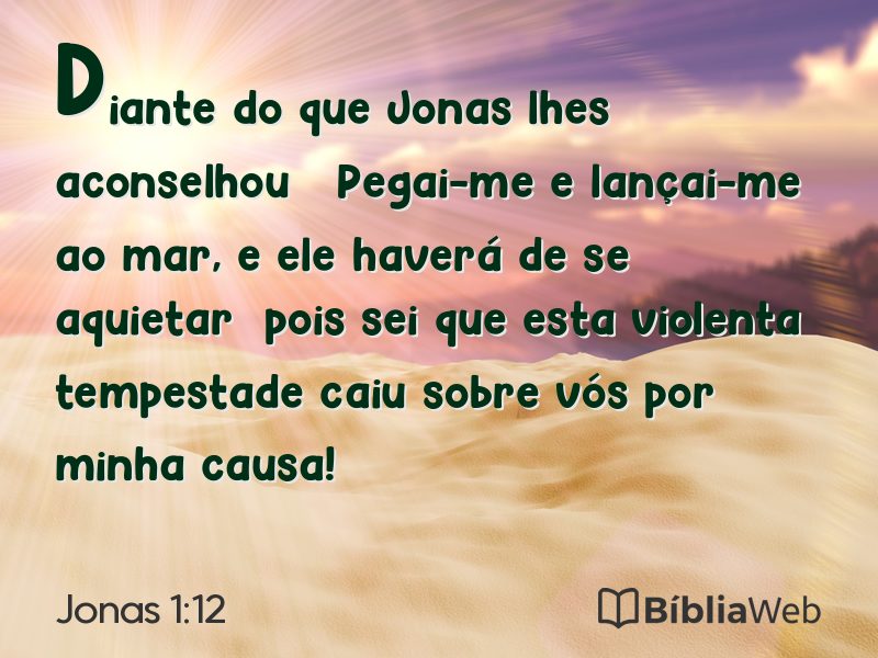 Jonas 1:12 em imagem para compartilhar