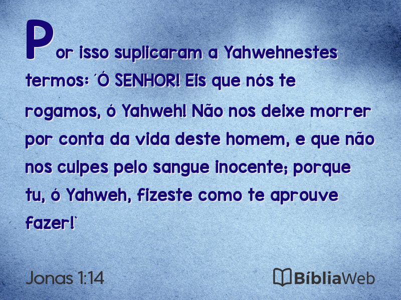 Jonas 1:14 em imagem para compartilhar