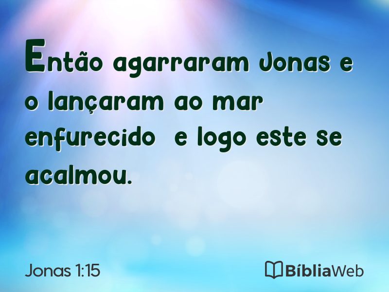 Jonas 1:15 em imagem para compartilhar