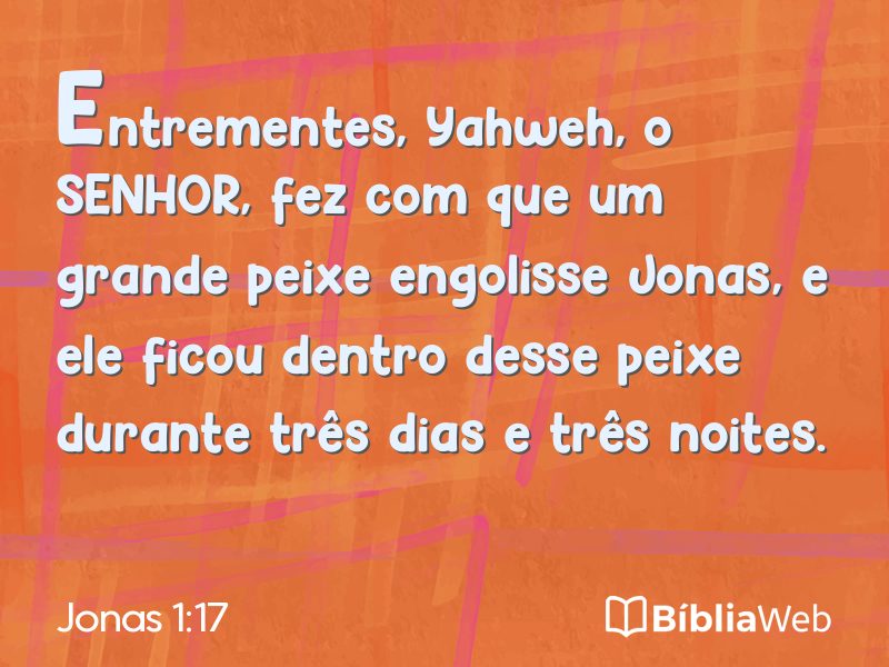 Jonas 1:17 em imagem para compartilhar