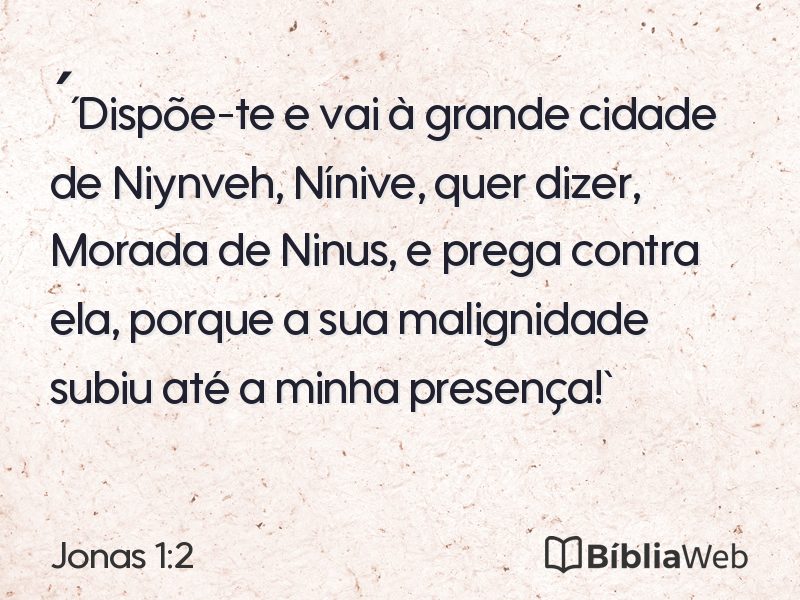 Jonas 1:2 em imagem para compartilhar