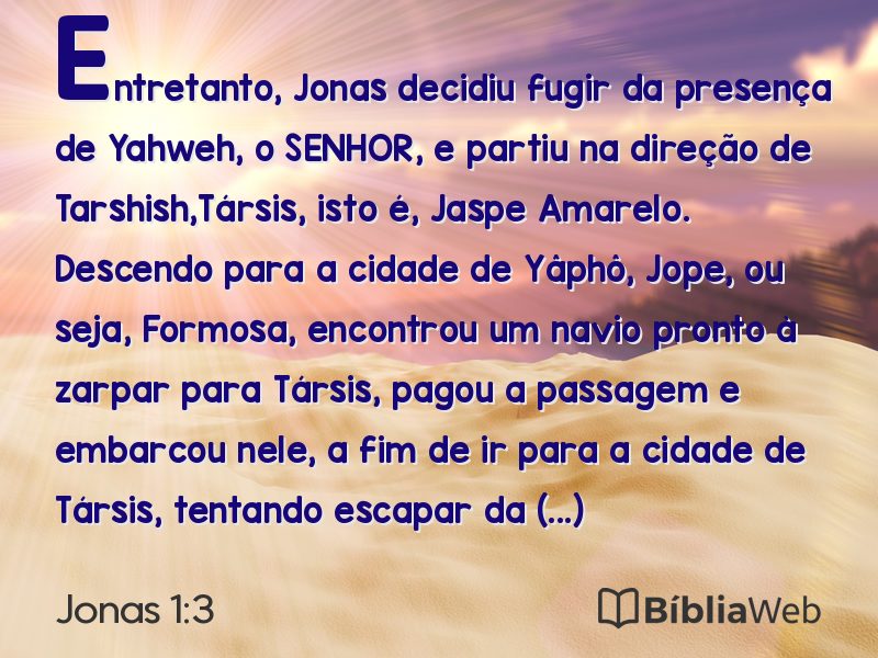 Jonas 1:3 em imagem para compartilhar