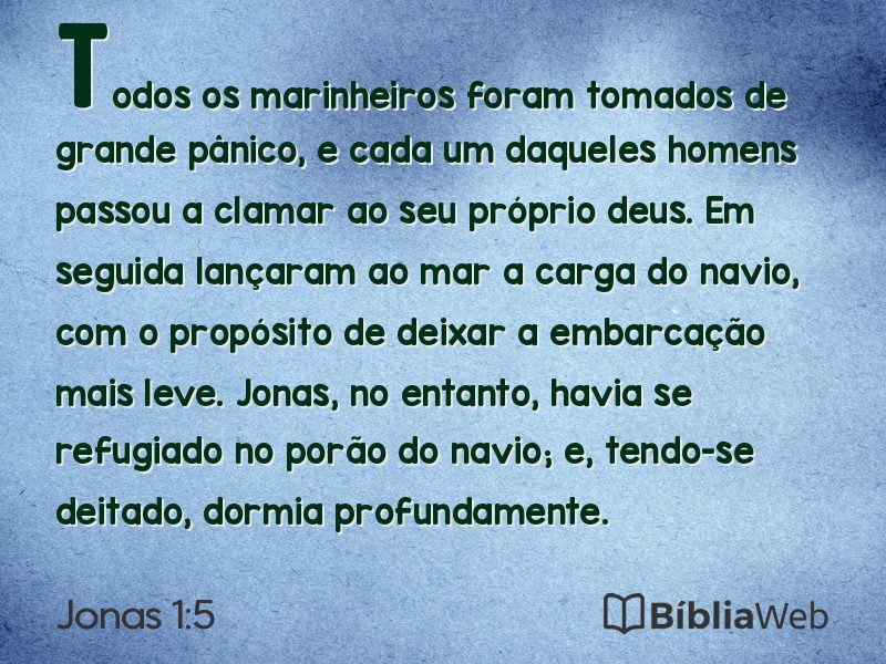 Jonas 1:5 em imagem para compartilhar