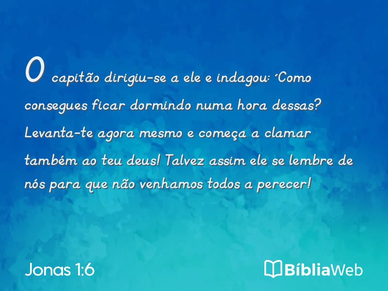 Jonas 1:6 em imagem para compartilhar