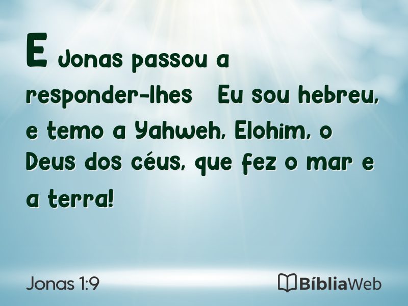 Jonas 1:9 em imagem para compartilhar